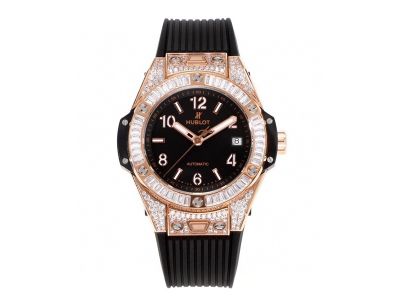 MS Factory Hublot Big Bang Rose gold steel case with White diamond Watch
